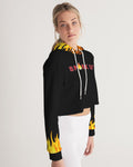 Spark Up - Black Women's Cropped Hoodie