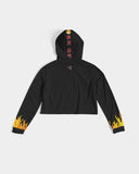 Spark Up - Black Women's Cropped Hoodie