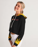 Spark Up - Black Women's Cropped Hoodie